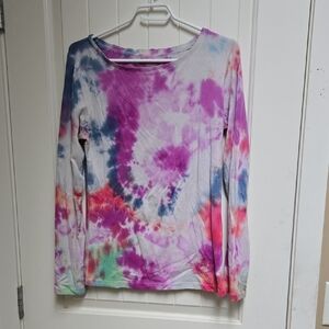 Company Women Large Colorful Tie-Dye Long Sleeve Shirt